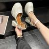 Fashion Vintage High Heels Mary Jane Shoes 2025 Women Patent Leather Platform Pumps Woman Elegant Solid Office Heels Thick-Heeled Shoes