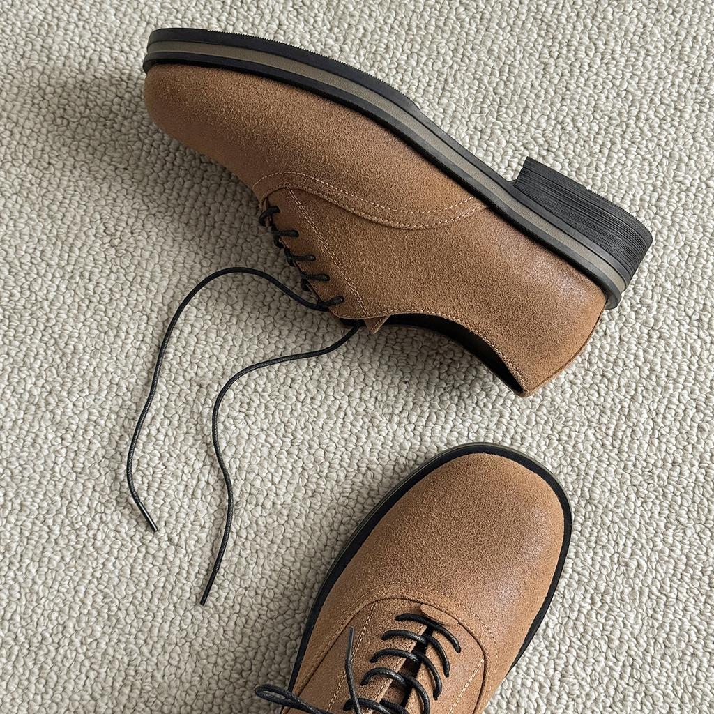 Men Casual Leather Shoes Comfortable Non Slip Walking Footwear for Business Commuting Driving Travel and Daily Wear