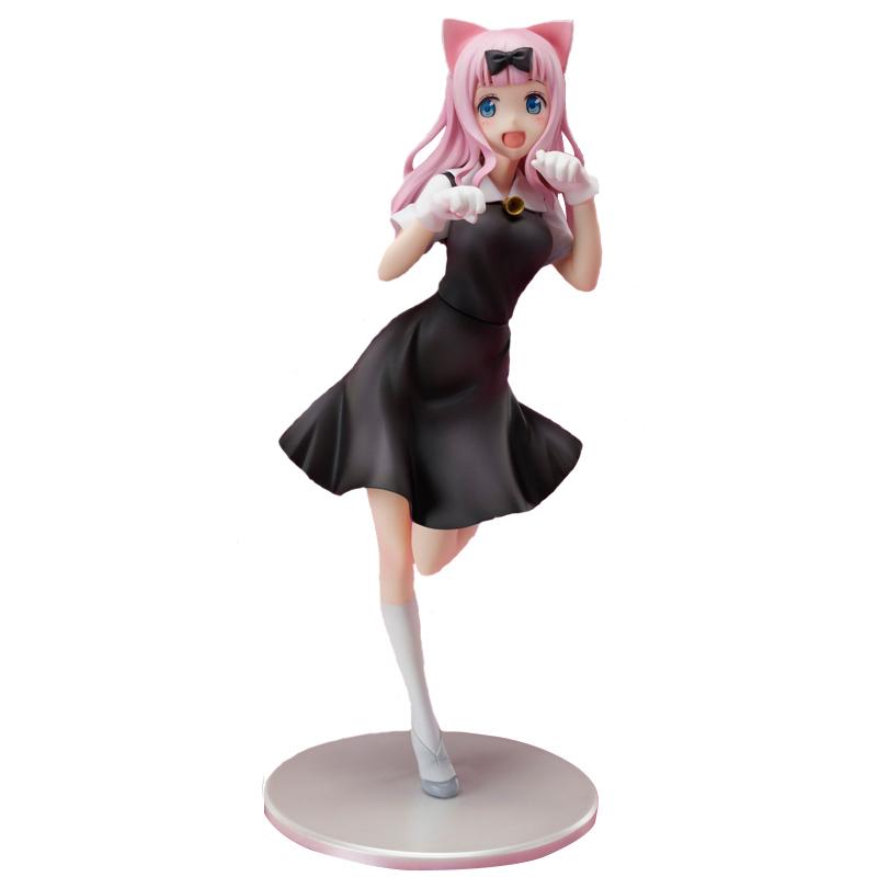 22CM Anime Game Figure Kaguya-sama Love Is War Fujiwara Chika Rabbit Model Dolls Toy Gift Collect Boxed Ornaments PVC Material