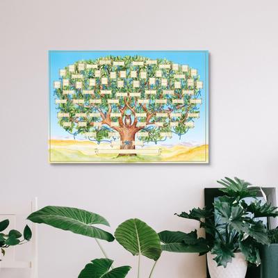 6 Generationer Familjeträd Poster Canvas Fyllbar Familjeträdskarta Släktforskning Familjeträd Hängande Väggdekaler Hemdekoration