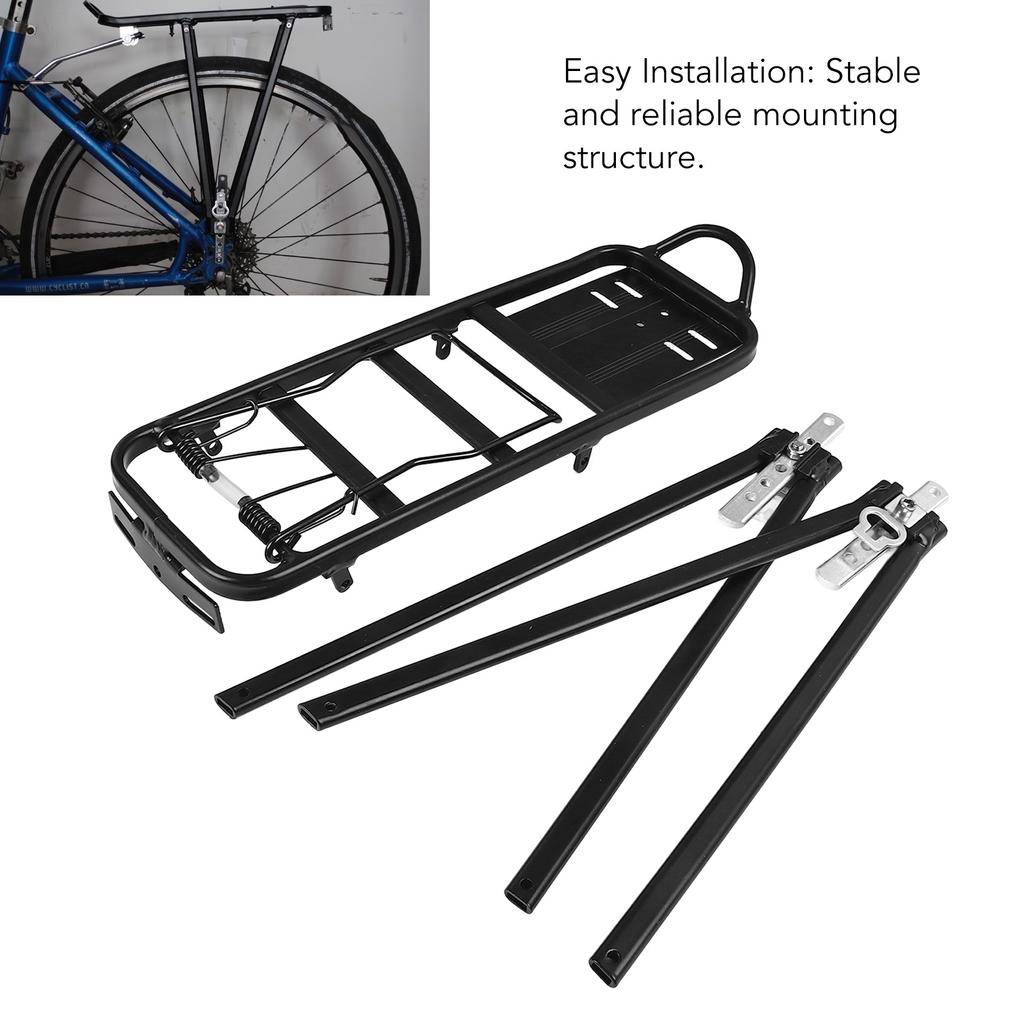 Rear Bike Rack Cargo Rack 154lb Load Aluminium Alloy Touring Carrier for V Brake Disc Brake MTB Road Bikes Folding Bikes