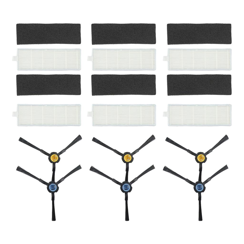 6 Pcs Side Brushes And Filter Brush For Silvercrest SSRA  Robot Vacuum Cleaner Replacement Accessories