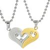 Couple Necklace I Love You Valentine's Day Gift Stainless Steel Matching Letter Pendant for Lovers