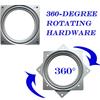 6Inch Rotating Bearing Plate Lazy Susan Hardware Square Turntable Swivel Plate for Serving Trays Kitchen Revolving Storage Racks