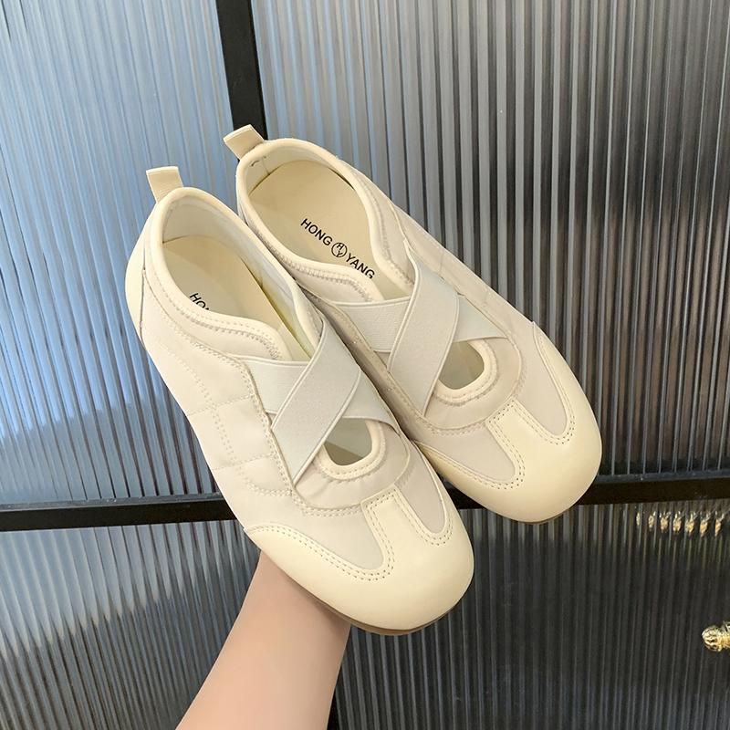 Brand Designer Women's Ballet Flats Round Toe Soft Sole Lightweight Satin 2026 Spring Sweet Dancing Shoes for Ladies