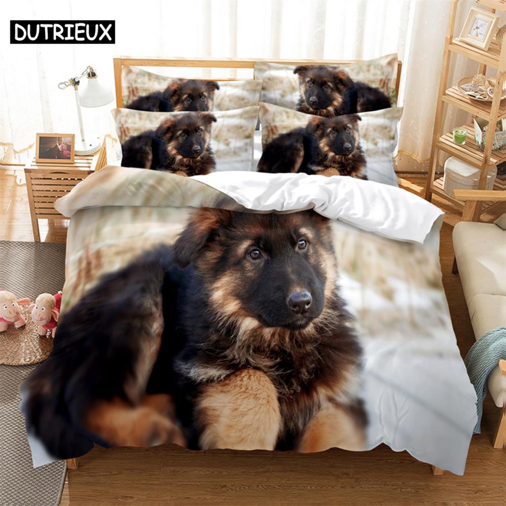 

Wolfdog Bedding Set Duvet Cover Set 3d Bedding Digital Printing Bed Linen Queen Size Bedding Set Fashion Design (135x200cm)&set