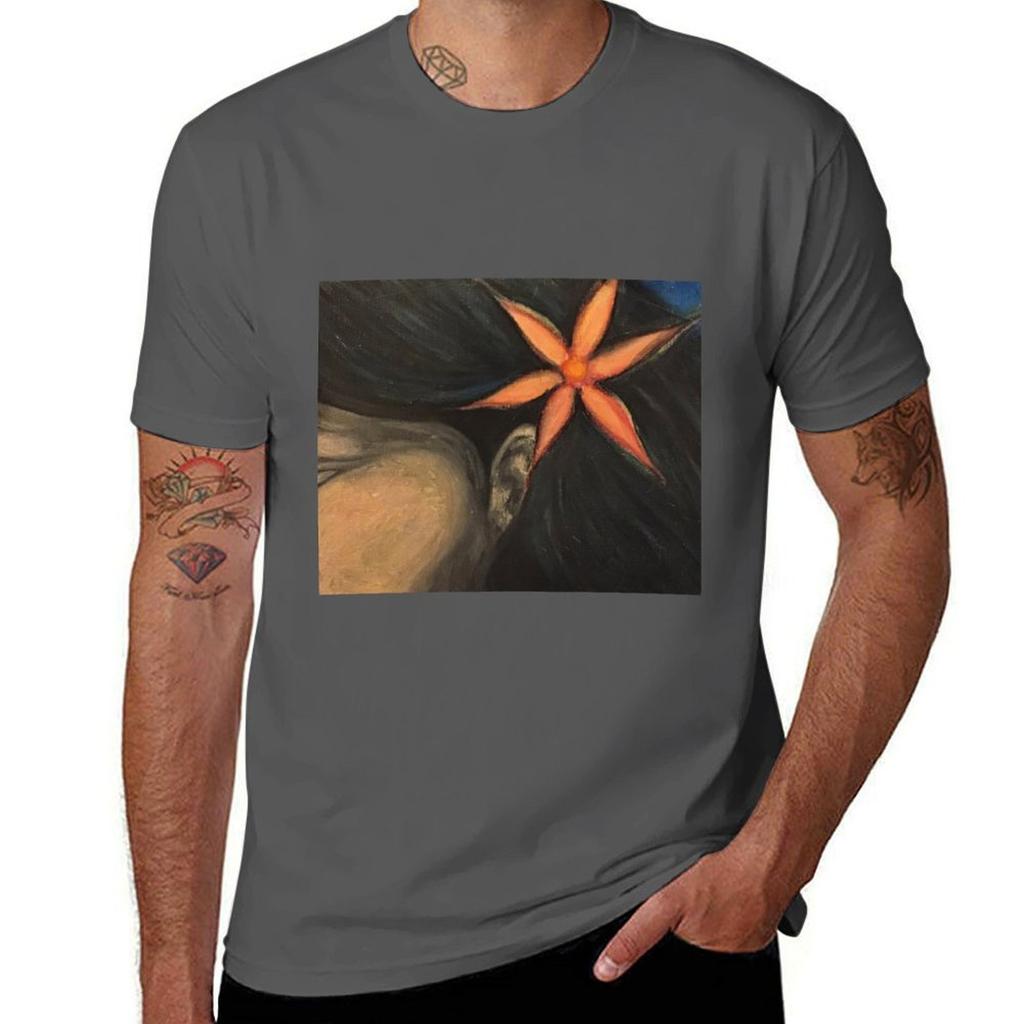 Island Flower Tshirt Industrial Work Tee Shirt