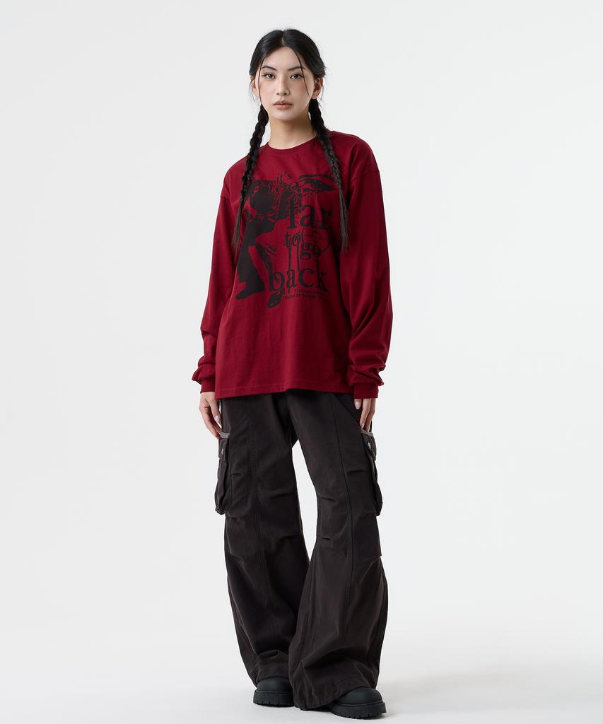 Nasttingijeubeleoldaenmi Vintage Artwork Long Sleeve_Burgundy