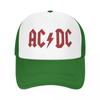 AC-DC Baseball Caps Unisex Snapback Hats Lovers Trucker Caps Women Breathable Mesh Visor Bones