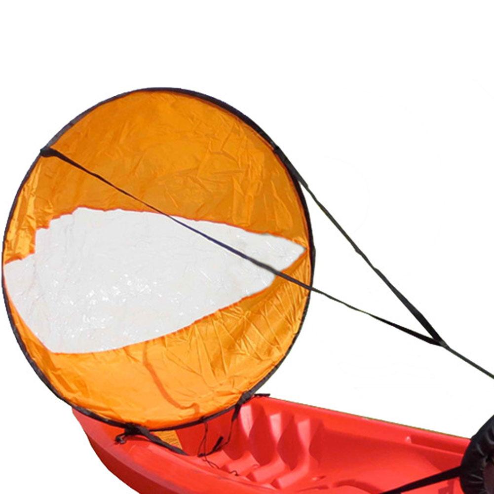 PVC Folding Portable Downwind Wind Paddle Popup Board Kayak Kit Sailboat Accessories(Orange)
