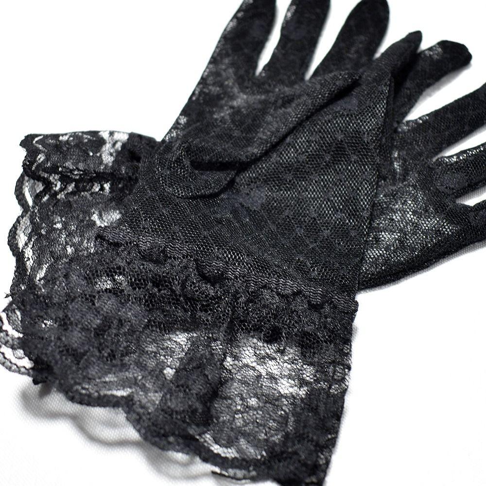 Wedding Party Summer Lace Fabric Sunscreen Gloves Bridal Gloves Mittens Jacquard Gloves