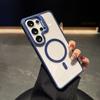 Metal Camera Kickstand Holder Case For Samsung Galaxy S26 S25 Edge S24 S23 FE Ultra Plus For Magsafe Wireless Charge Clear Cover