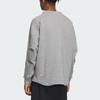 adidas All Szn Series Men Solid Color Letter Logo Embroidery Oversized Long Sleeve Knit Cardigan Medium Gray IX6815