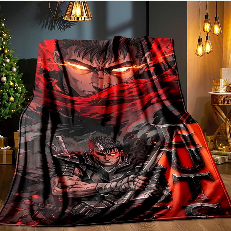 Dark Warrior's Rise Blanket Flannel Throw for Sofa, Indoor, Camping, Living Room, Office, Chair, And Bed Soft Birthday Gift