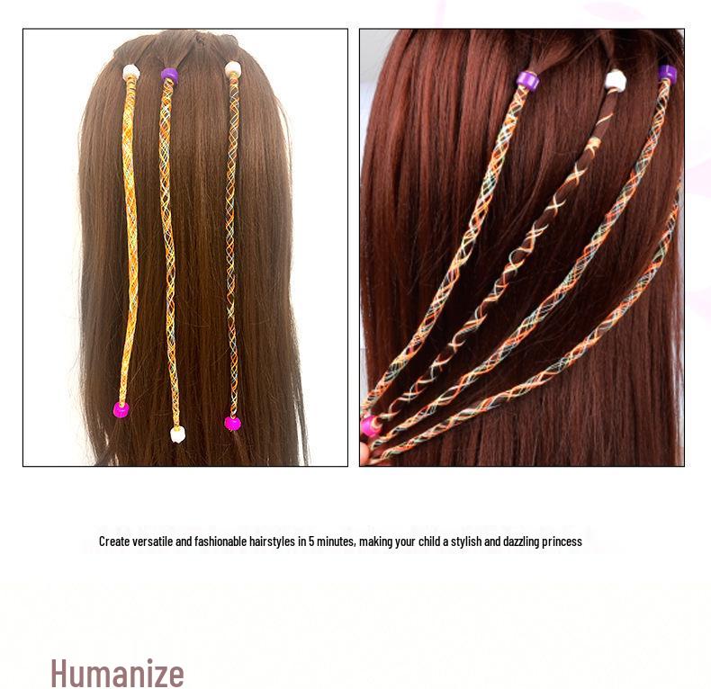Cross-border Three-strand Braider with Rhinestone Decoration