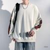 Men’s Chinese Style Embroidery Long Sleeve Round Neck Hoodie - Spring/Autumn/Winter 2025 Heavyweight Loose T-shirt