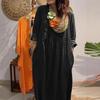 Green Loose Fit Long Dress with Pockets, Casual Flowy Maxi Dress In Multiple Colors