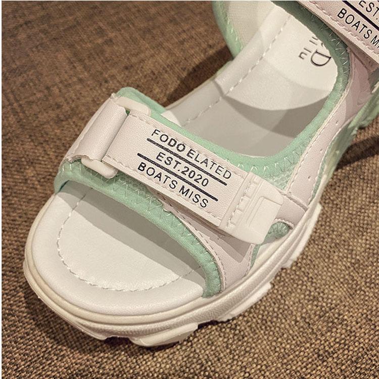 Roman Sandals Women's Flats Summer Fashion Rhinestone Hook&loop Ins Platform Shoes