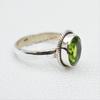 Natürlicher Peridot Ring, Handgefertigter 925 Sterling Silber Ring, Designer Ovaler Peridot Ring, August Geburtsstein, Verlobungsring