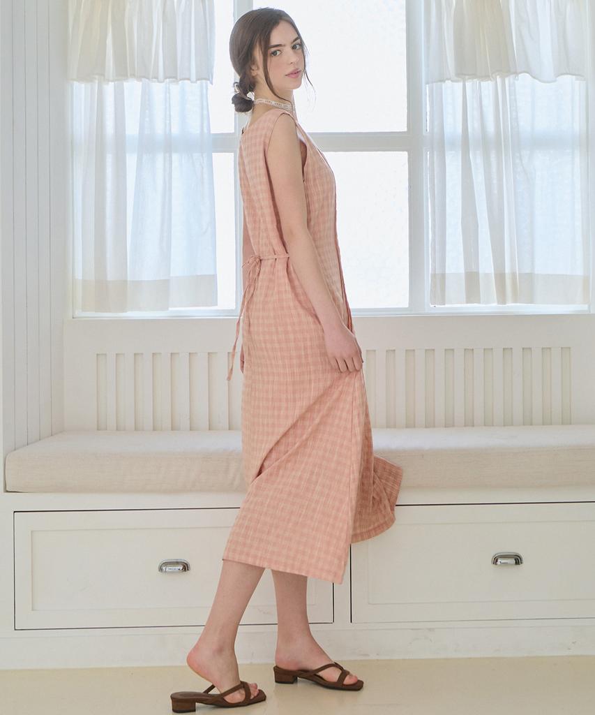 Slow Lolly Pintuck Bloom Dress - Peach Pink
