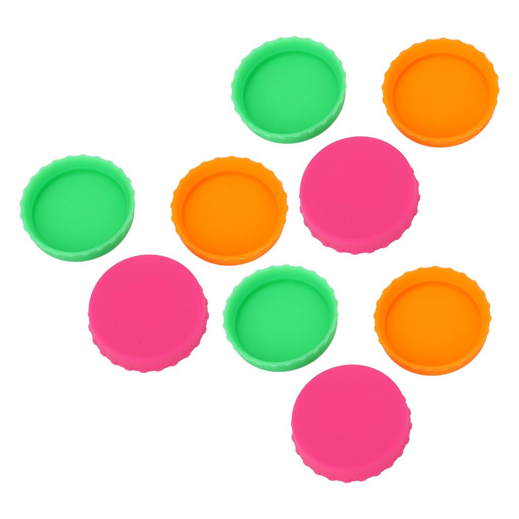 18pcs Can Lid Soft Multiple Colors Silicone Spill Proof Dust Proof Reusable Can Cover for 2.13 Inch Can