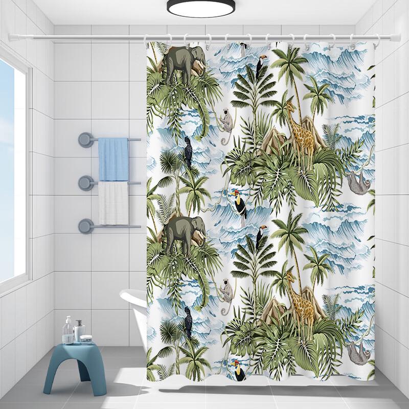 

Anxia Liangpin YU1564 Shower Curtain Set with Rod