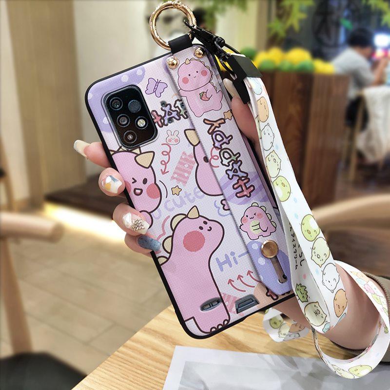 Cartoon Phone Holder Phone Case For UMIDIGI Bison GT2/GT2 Pro Fashion Design Silicone Ring Wrist Strap Dirt-resistant