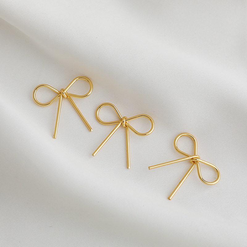 14K Gold Plated Colorfast Smooth Butterfly Bow Pendant Connector for DIY Jewelry