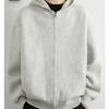Legible Autumn Winter Casual Sweaters Men Solid Color Hooded Sweatercoats Male Loose Zip-up Knitted Cardigan Man