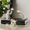 3 Colors Rat Table Lamp Desk Light Decor Lamp Bedside Resin Lamp White Light Decor for Bedroom