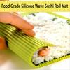 Alfombrillas de Silicona para Sushi DIY Lavables Reutilizables Molde para Rollos de Sushi Alfombrilla Elástica para Enrollar Alimentos Enrollador de Arroz para Rollos Almohadilla para Rollos de Pastel