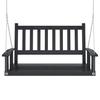 Vidaxl Garden Swing with Metal Chains, Black, Fir