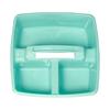 Plastic Desktop Organizer Caddy with Handle Craft Supplies Hobby Storage Multi Compartment Portable Clean Up Solution 6-Pack