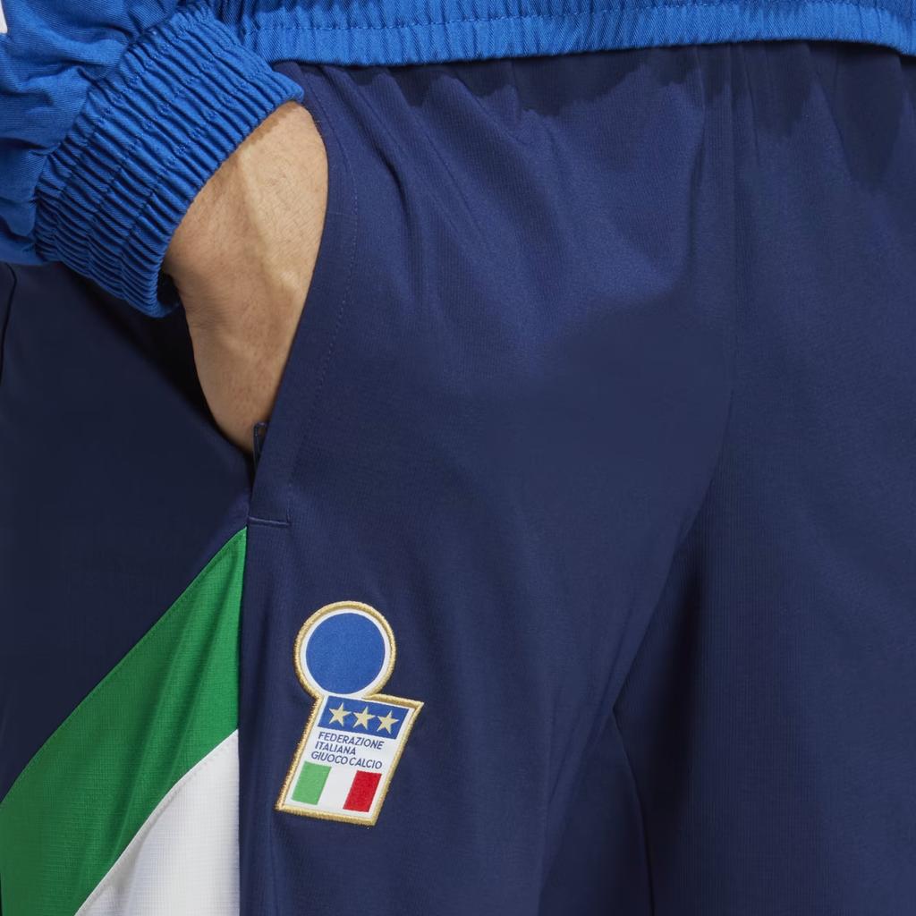 Adidas Włoska Drużyna Piłkarska Spodnie Dresowe Męskie Spodnie Granatowo-Niebieskie HT2184
