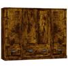 Buffet - 3 pcs - Chêne fumé - Bois d'ingénierie durable - Grand espace de rangement