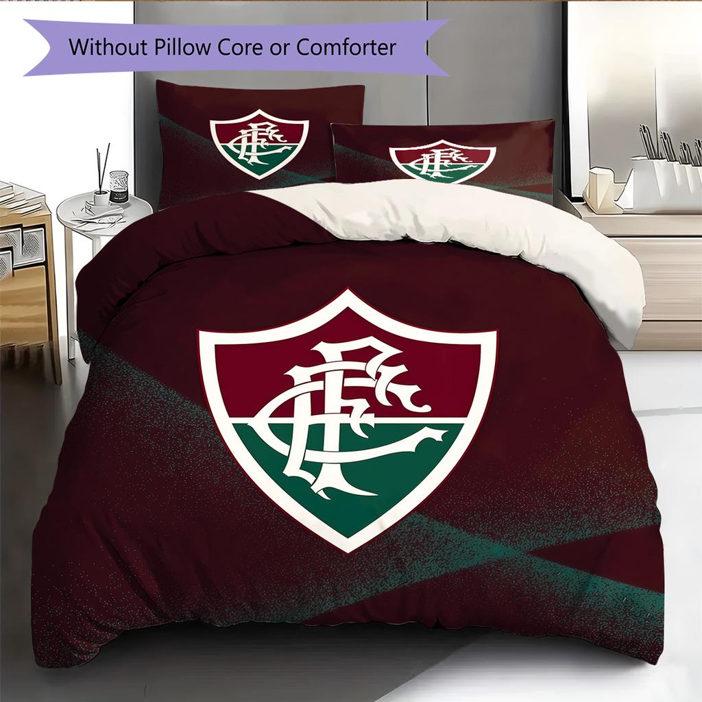 Fluminense FC Pattern Bedding Quilt Set Home Decoration Gift (1 * duvet cover + 2 * pillowcase without core)