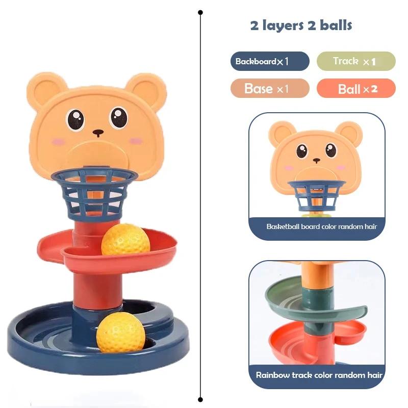 Babies StackingMontessori Baby Toy Rolling Ball Tower Montessori Educational Games For  Track Baby Development Toys 1 2 3 Years