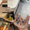 Rainbow Sheen Hand-Painted Glass Cup - Bling Design for Summer