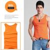 Men's Sports and Leisure Vest Solid Color Cotton Bottoming Elastic Fitness Tight Sports Hurdle Running Sweat-absorbing