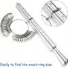 Steel Ring Sizer Mandrel and Gauge Set Size Measurement Stick HK/US/JP/UK/EU Jewelry Sizing Tool Kit for Men and Women Jewelers