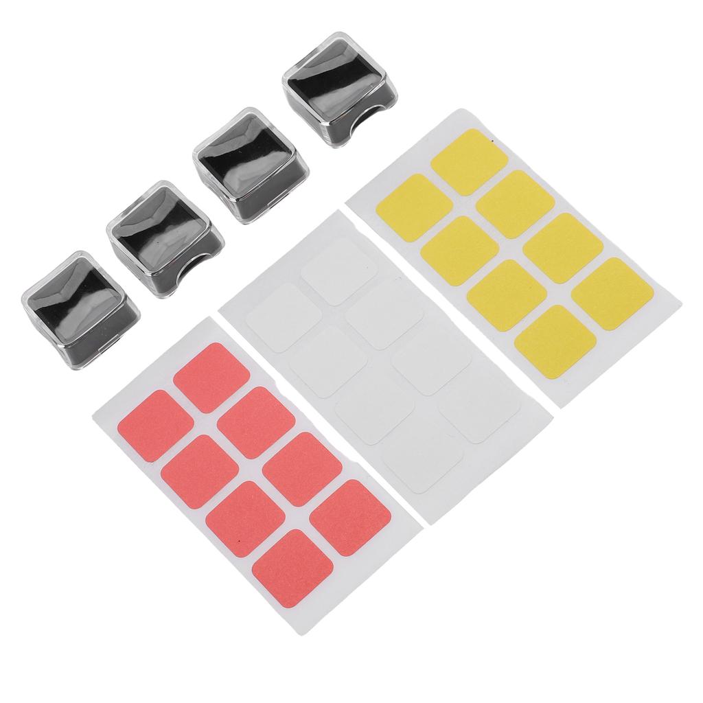 4PCS Double Layer Keycaps with Transparent Cover Removable Stickers ABS Mechanical Keyboard Replacement Keycaps