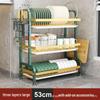Multifunctional Kitchen Dish Rack: Countertop Draining Rack with Chopstick and Knife Holder for Dish Cabinets