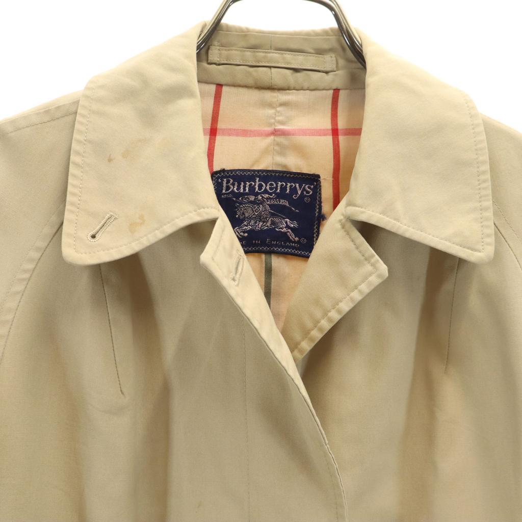 Burberrys 80s 90s Made In England Old Stainless Collar Coat Beige Women Used