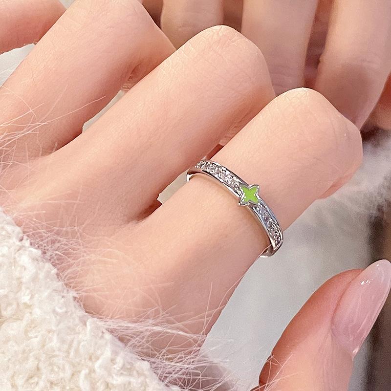 

Dopamine Small Fragrance Color Drop Glaze Open Ring Niche Design I High Sense Light Luxury Saturn Planet Ring