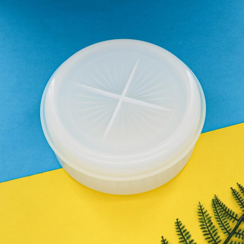 Stripe Storage Box Resin Mold with Lids Silicone Jar Mold for Epoxy Casting DIY Decor Crafts Mold for Jewelry Trinket