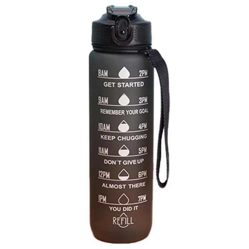 

1000 мл Спортивная бутылка Градиентная бутылка для воды со шкалой времени Портативный стакан для питья для спорта на открытом воздухе Велосипедный походный стакан для воды 1000ML