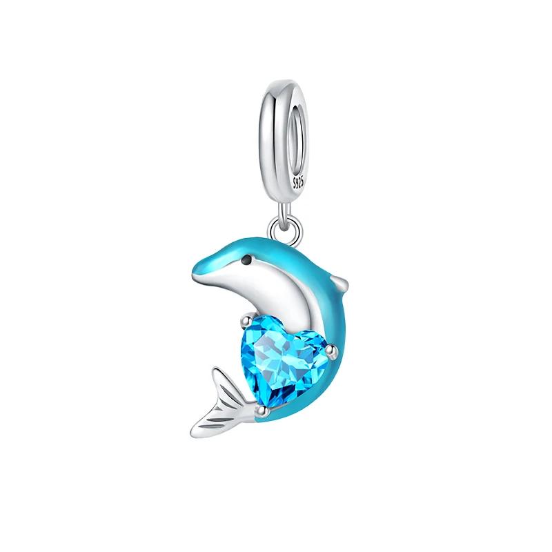 Seastar Turtle Ship Mermaid Ocean Series Pendant Fit Charm Copper Bracelet Diy Women Jewelry Gift Boutique Charms