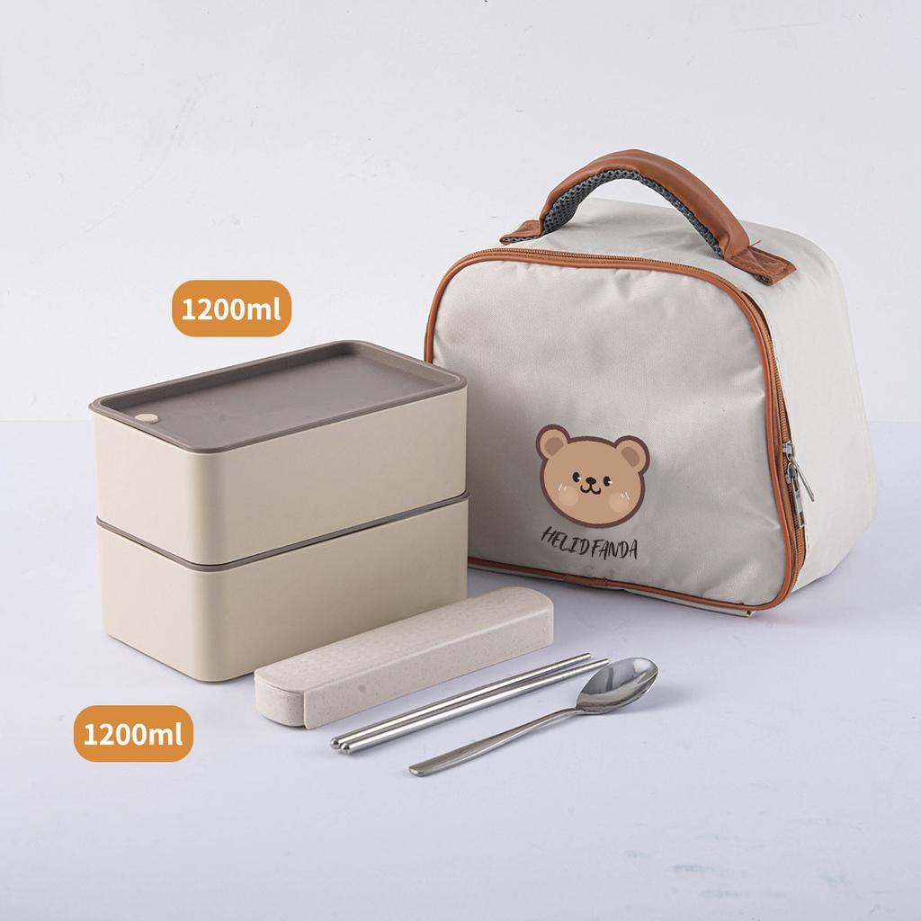Plastic Lunch Box Picnic Portable Sealed Bento Boxes With Cartoon Straps Reusable Food Containers Microwave Safe