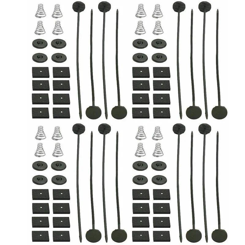 2/4Set Universal Electric Radiator Fan Tie Strap Mounting Kit Car With Securing Clips,Foam Pads,Plastic Rods,Springs