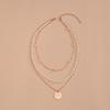 Geometric Disc Pearl Beaded Multi-layered Women's Necklace Accessories